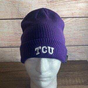 EUC TCU Horned Frogs Nike 2024 Sideline Terra Cuffed Knit Hat - Purple